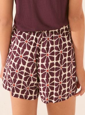 Imagen 2 del producto Pantalón Corto Viscosa Estampado Flores