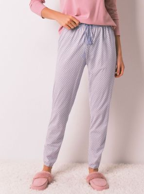 Pantalón Skinny Algodón Print Geométrico