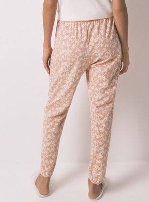 Imagen 2 del producto Pantalón Skinny Algodón Flores Naranja