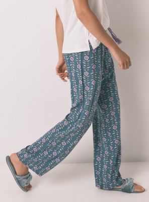 Imagen 2 del producto Pantalón Largo Viscosa Print Allover Flores