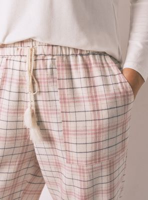 Imagen 2 del producto Pantalón Largo Franela Rosa Print Cuadros