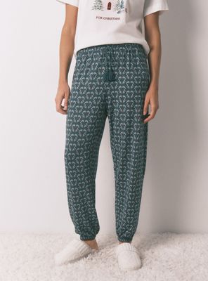 Imagen 1 del producto Pantalón Largo Punto Ante Estampado Corazones