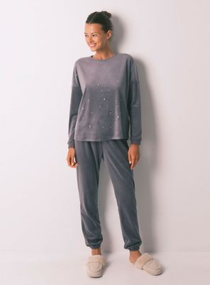 Pijama Terciopelo Suave Brillo Color