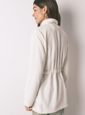 Imagen 2 del producto Bata Midi Tejido Polar Blanco