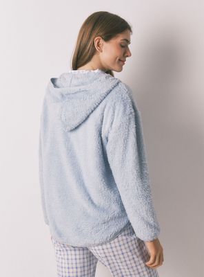 Imagen 2 del producto Bata Corta Tejido Pelo Azul Lurex