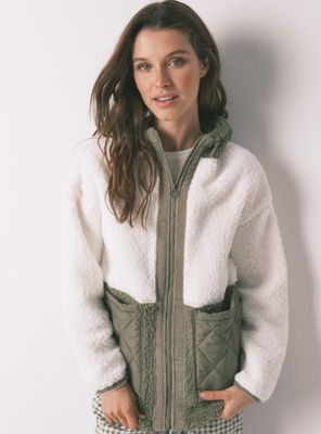 Imagen 1 del producto Bata Midi Borreguito Block Verde