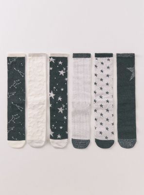 Imagen 2 del producto Pack 6 Calcetín Largo Algodón Estrellas