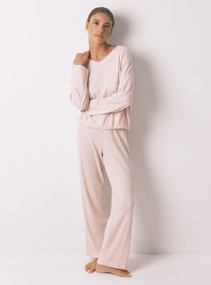 Pijama Largo Canalé Perchado Lila