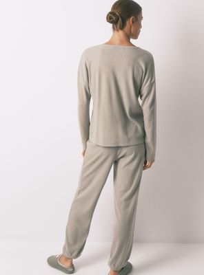 Imagen 2 del producto Pijama Largo Textura Waffle Verde