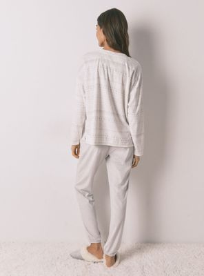 Imagen 2 del producto Pijama Largo Polar Suave Cenefas