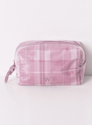 Imagen 2 del producto Neceser Mediano Estampado Cuadros Rosa