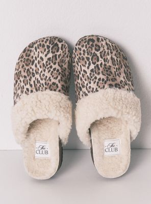 Imagen 2 del producto Pantuflas Tipo Zueco Borreguito Animal Print