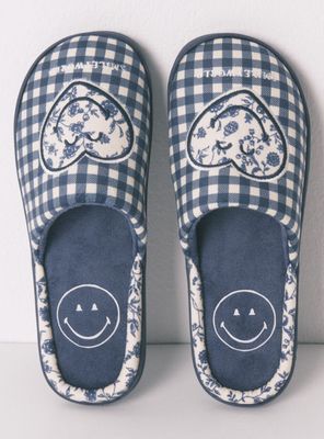Pantuflas Smileyworld® Cuadros Vichy Azul