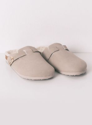 Imagen 2 del producto Pantuflas Tipo Zueco Pelo Gris