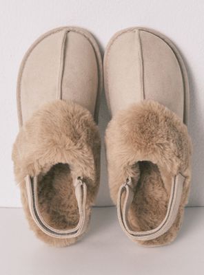 Pantufla Casa Zueco Pelo Camel
