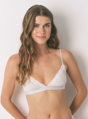 Sostén Triangular Natural sin Relleno Algodón