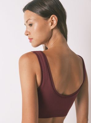 Imagen 2 del producto Top Reversible Lovely sin Costuras Burdeo