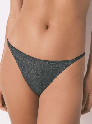 Colaless Lurex Terciopelo Negro