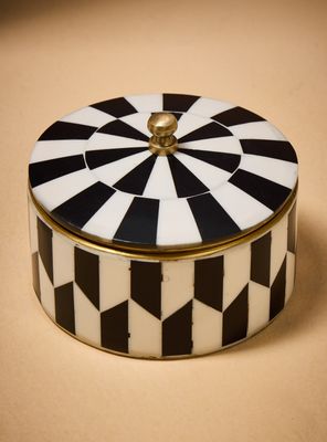 Imagen 2 del producto Caja Rayas Byn 10x10x6 cm