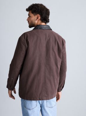 Imagen 2 del producto Chaqueta Canvas Cuello Contrastado