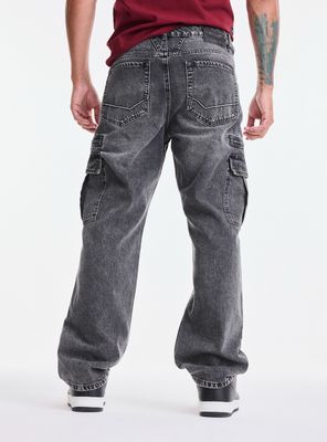 Imagen 2 del producto Jeans Relaxed Fit Gravillado con Bolsillos Cargo