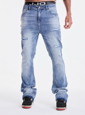 Imagen 1 del producto Jeans Skinny Flare Roturas con Aplicación De Brillos