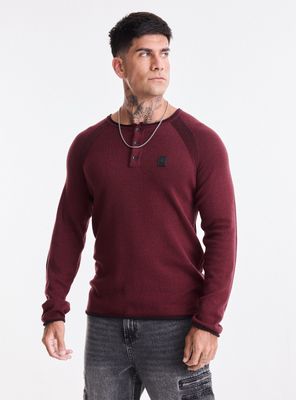 Imagen 1 del producto Sweater Delgado Cuello con Botones Manga Raglan