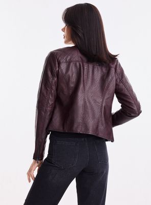 Imagen 2 del producto Chaqueta Simil Cuero Cierre Cruzado