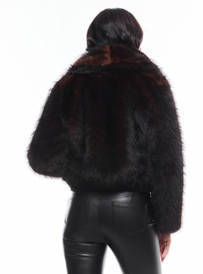 Imagen 2 del producto Chaqueta Piel Bicolor con Puños de Pu