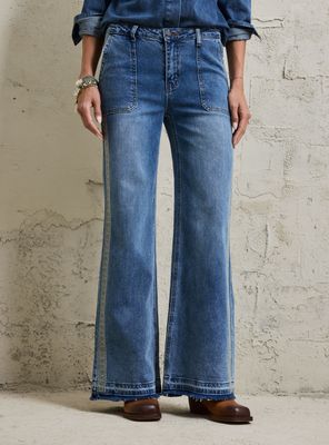 Imagen 1 del producto Pantalón Bordado Punto Cruz y Basta Deshilachada