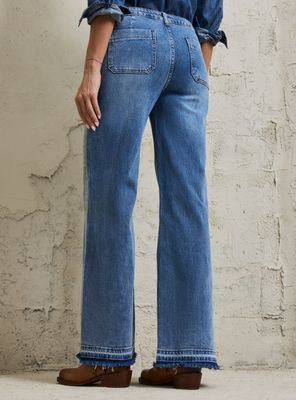 Imagen 2 del producto Pantalón Bordado Punto Cruz y Basta Deshilachada