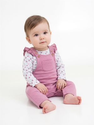 Imagen 2 del producto Conjunto Jardinera Vuelos y Body estampado