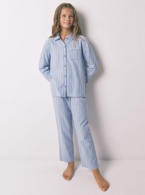 Imagen 1 del producto Pijama Infantil Camisero Rayas Algodón