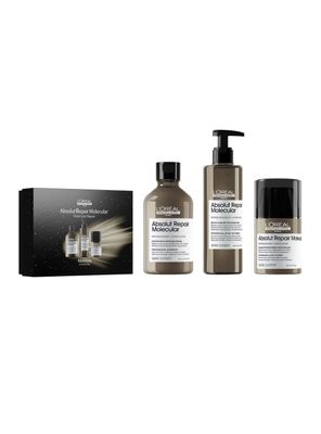 Set Profesional Reparación Molecular Cabello Shampoo 300ml + Sérum 250ml + Máscara 100ml