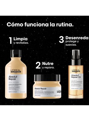 Imagen 2 del producto Set Profesional Reparación Cabello Dañado Shampoo 300ml+ Máscara 250ml + Aceite 90ml