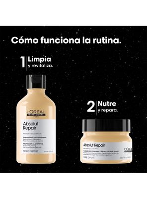 Imagen 2 del producto Set Profesional Reparación Cabello Dañado Shampoo 300ml+ Máscara 250ml Absolut Repair