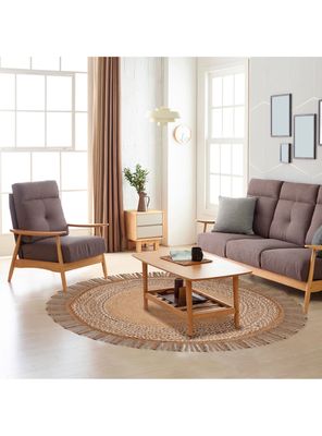 Imagen 2 del producto Alfombra Yute Beige Natural Redonda 150x150 cm