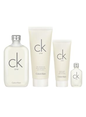 Set Perfume One EDT Unisex 200 ml + 15 ml +  Body Lotion 200 ml + Shower Gel 100 ml