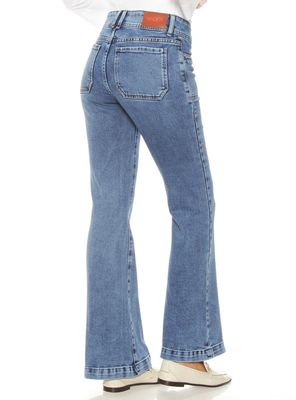 Imagen 2 del producto Jeans Cargo Flare Tiro Alto Pretina Media 2 Botones