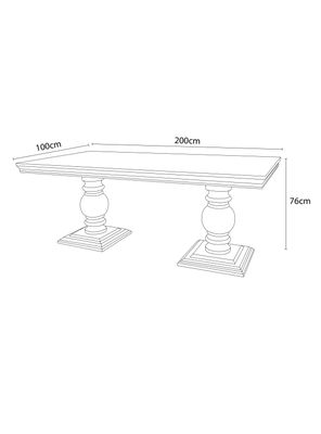 Imagen 2 del producto Mesa Comedor Normandía 200x100x76 cm