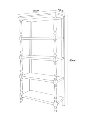 Imagen 2 del producto Repisa Normandía 90x40x180 cm