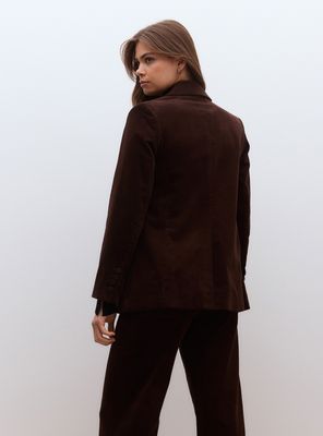 Imagen 2 del producto Blazer de Cotelé con Solapa Clásica y Bolsillos con Tapeta