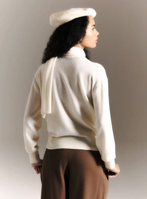 Imagen 2 del producto Sweater con Cuello Tipo Bufanda de Lana Merino