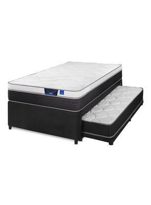 Diván Cama Negro Nexus 1.5 Plazas Box