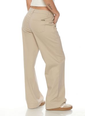 Imagen 2 del producto Pantalón Wide Leg de Tiro Alto con Botón y Bolsillo