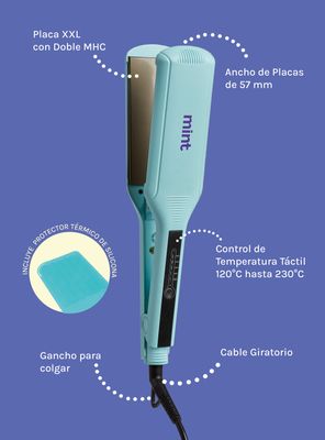 Imagen 2 del producto Alisador de Pelo Ultra Wide MHR-023 Celeste