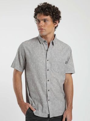 Camisa Full Print Flores Algodón Orgánico