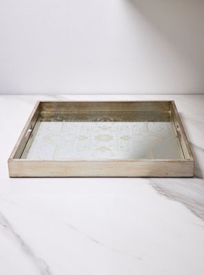 Imagen 1 del producto Bandeja Vidrio Grabado 40x40 cm