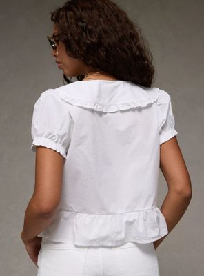 Imagen 2 del producto Blusa Ae con Lazo Mangas Abombadas y Cuello