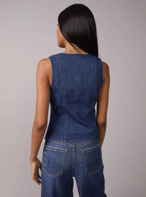 Imagen 2 del producto Blusa Ae con Lazo en el Frente Mangas Abombadas y Cuello